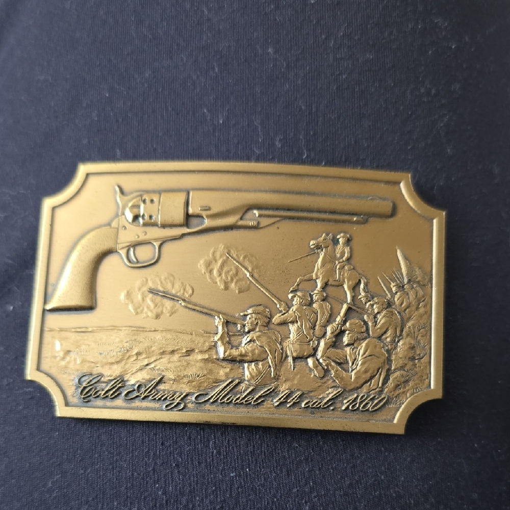 NWOT Colt Revolver Brass Belt Buckle